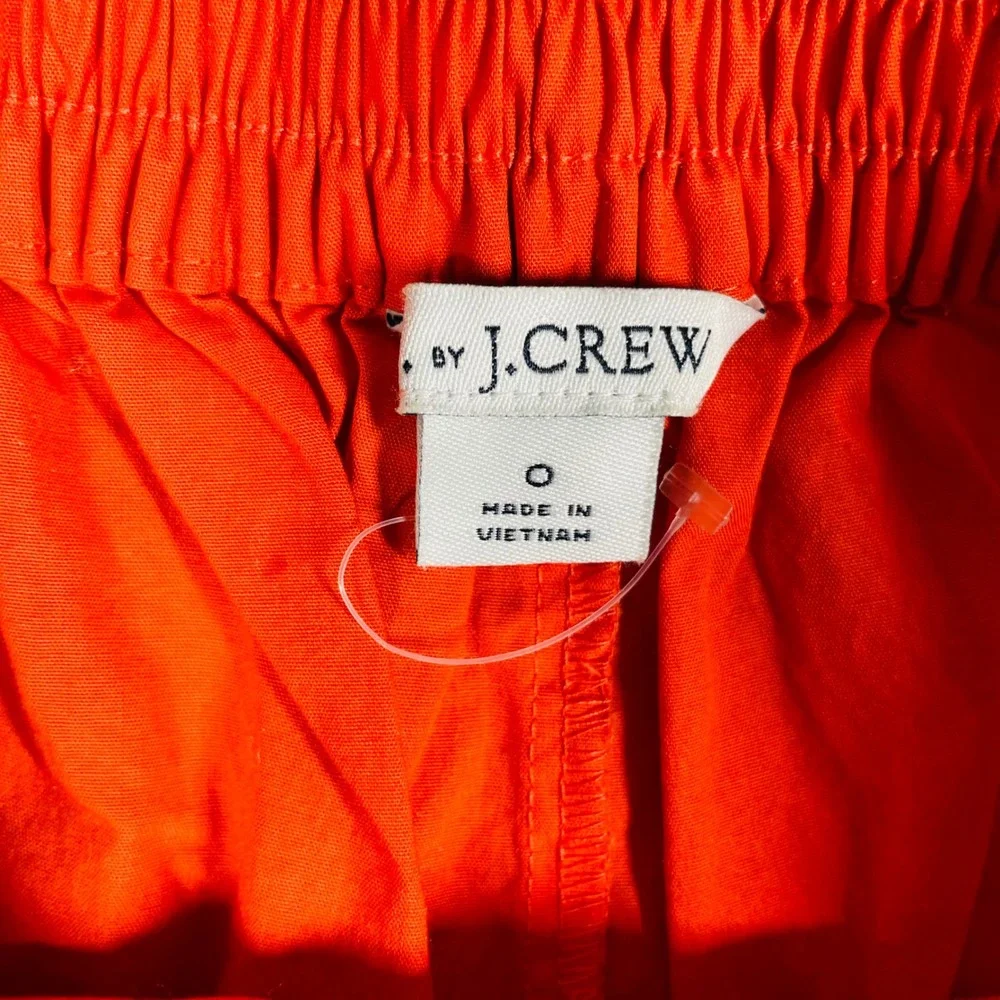 J.Crew Paperbag Waist Tie Shorts Size 0‎ Bright Orange High Rise Coastal Chic